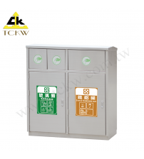 Three-compartment Stainless Steel Recycle Bin(TH3-1380SAR) 